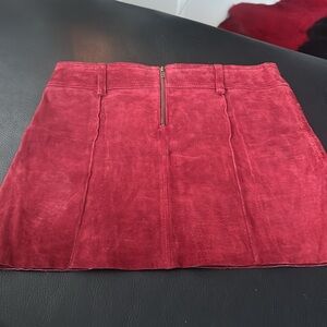 Forever 21 Red Suede Skirt